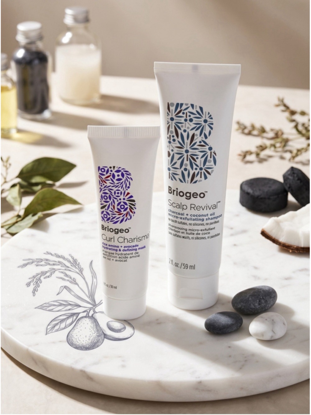 Briogeo Curl Charisma Mask Scalp Revival Shampoo Set Travel Size